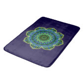 Tapis De Bain Mandala Lotus bleu vert + votre backgr. & idées (Angle)