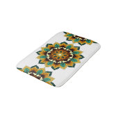 Tapis De Bain Mandala Motif 2002 en jaune et bronzette (Angle)