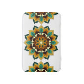 Tapis De Bain Mandala Motif 2002 en jaune et bronzette (Devant (Vertical))