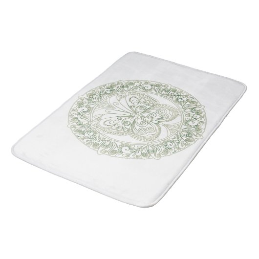 Tapis De Bain Mandala papillon - Mat de bain (Angle)