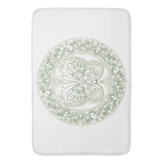 Tapis De Bain Mandala papillon - Mat de bain (devant Vertical)