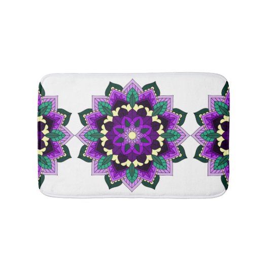 Tapis De Bain Mandala Pattern 02 in purple (Devant)