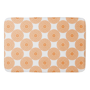 Tapis De Bain Mandala Tribal Orange