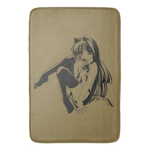 Tapis De Bain Manga, Neko Catgirl Furry Anime Loli Slave