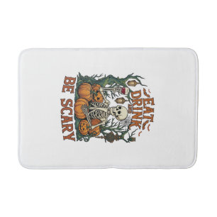 Tapis De Bain Manger Boire Être Squelette Épouvantable Halloween