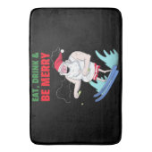 Tapis De Bain Manger, Boire & Joyeux Noël (devant Vertical)