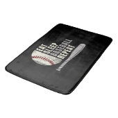 Tapis De Bain Manger Dormir Baseball Répéter Drôle Joueur de Bas (Angle)