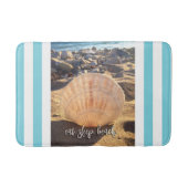 Tapis De Bain Manger Sleep Beach Script Coquillage Turquoise Str (Devant)