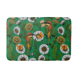Tapis De Bain Mangeurs d'abeilles sur une prairie printanière