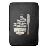 Tapis De Bain Mangez Sleep Baseball Répéter Funny Baseball Playe (devant Vertical)