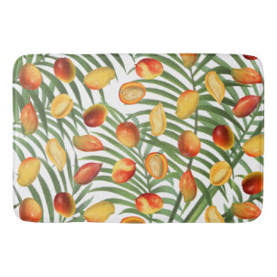 Tapis De Bain Mango vintage et verdure Motif de fruits d'été