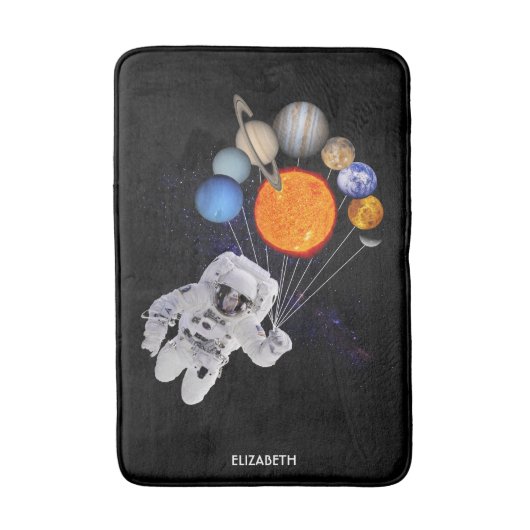 Tapis De Bain Manière laiteuse d'astronaute de planètes de (Devant (Vertical))