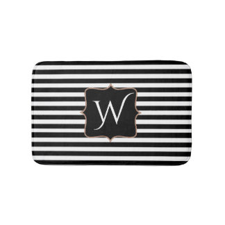 Tapis De Bain Manteau de bain monogramme noir et blanc