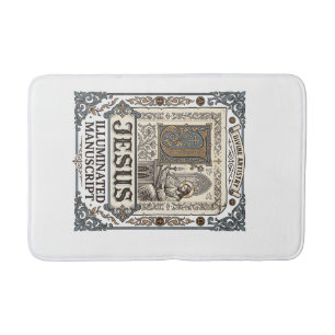 Tapis De Bain Manuscrit de Jésus Jésus Foi Chrétienne Vintage