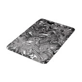Tapis De Bain Marbre Abstrait noir (Angle)