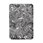 Tapis De Bain Marbre Abstrait noir (Devant (Vertical))