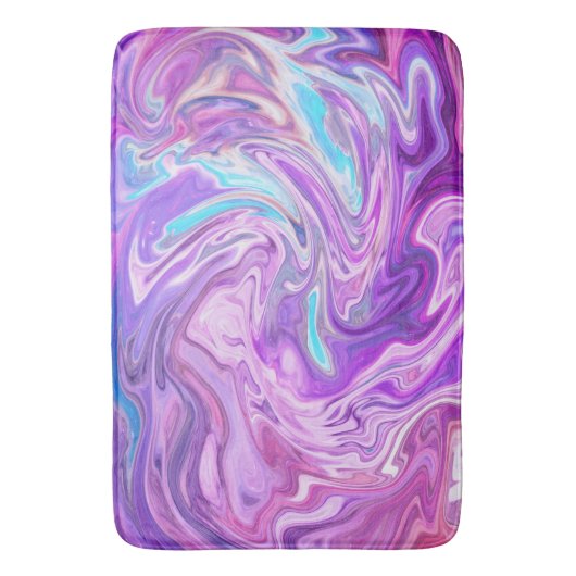 Tapis De Bain Marbre Abstrait pourpre (devant Vertical)