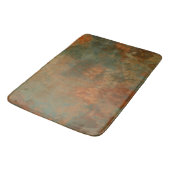 Tapis De Bain Marbre abstrait Rouille et Turquoise 5 (Angle)