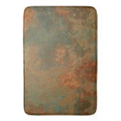 Tapis De Bain Marbre abstrait Rouille et Turquoise 5 (devant Vertical)