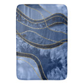Tapis De Bain Marbre Agate Gold Glam 10 (devant Vertical)