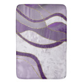 Tapis De Bain Marbre Agate Or Glam 3 (devant Vertical)