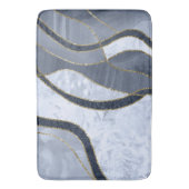 Tapis De Bain Marbre Agate Or Glam 8 (devant Vertical)