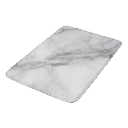 Tapis De Bain Marbre Blanc (Angle)