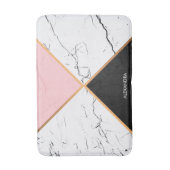 Tapis De Bain Marbre blanc Avec Lignes Dorées (Devant (Vertical))