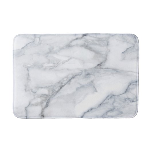 Tapis De Bain Marbre blanc Carrara Calacatta Texture (Devant)