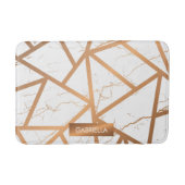 Tapis De Bain Marbre blanc et doré (Devant)