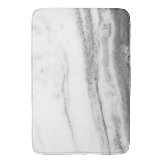 Tapis De Bain Marbre blanc et gris (devant Vertical)