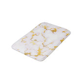 Tapis De Bain Marbre Blanc Et Or (Angle)