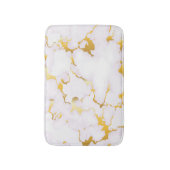 Tapis De Bain Marbre Blanc Et Or (Devant (Vertical))