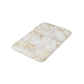Tapis De Bain Marbre blanc et or (Angle)