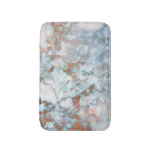 Tapis De Bain Marbre blanc gris bleu Pierre Parties scintillant  (Devant (Vertical))