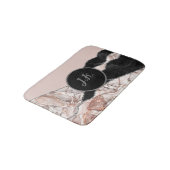 Tapis De Bain Marbre blanc Marine Blue Agate Parties scintillant (Angle)