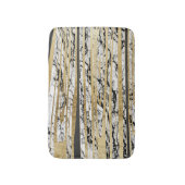 Tapis De Bain Marbre blanc noir moderne avec des rayures d'or de (Devant (Vertical))