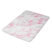 Tapis De Bain Marbre blanc rose (Angle)