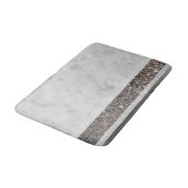 Tapis De Bain Marbre blanc Silver Parties scintillant Glam #1 (Angle)