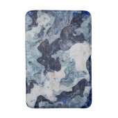 Tapis De Bain Marbre Bleu Abstrait (Devant (Vertical))