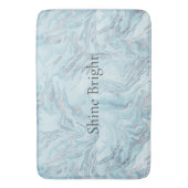 Tapis De Bain Marbre bleu Aqua Silver (devant Vertical)