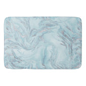 Tapis De Bain Marbre bleu argent (Devant)