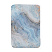 Tapis De Bain Marbre Bleu avec Noir Or Joli Décor (Devant (Vertical))