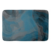 Tapis De Bain Marbre bleu et gris Abstrait (Devant)