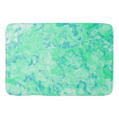 Tapis De Bain Marbre bleu et vert abstrait (Devant)