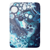 Tapis De Bain Marbre Bleu foncé Art numérique fluide (devant Vertical)
