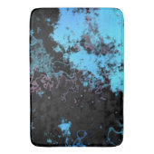 Tapis De Bain Marbre bleu, gris et violet Abstrait (devant Vertical)