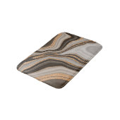 Tapis De Bain Marbre Brown Gold Design Vintage (Angle)