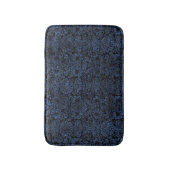 TAPIS DE BAIN MARBRE DAMASK2 NOIR ET PIERRE BLEUE (Devant (Vertical))