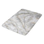 Tapis De Bain Marbre d'argent blanc or assez (Angle)
